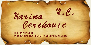 Marina Čereković vizit kartica